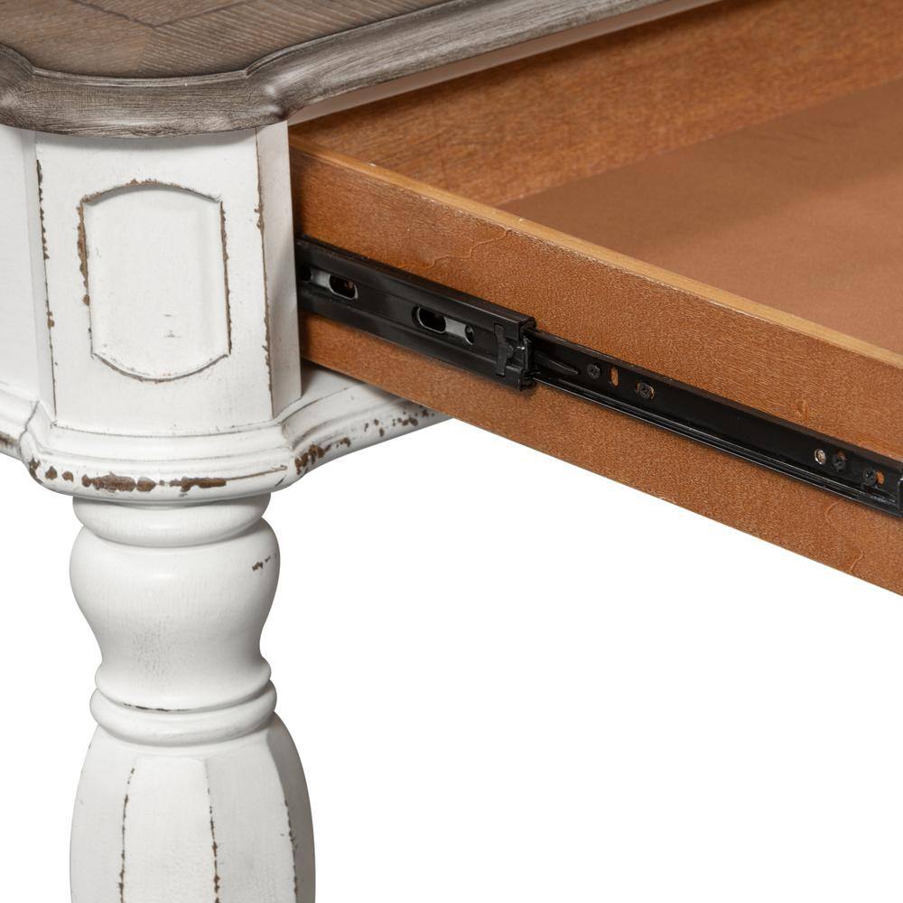 Alt View 4. Liberty Furniture Industries - Magnolia Manor Accent Vanity Desk/Night Stand in Antique White - White.