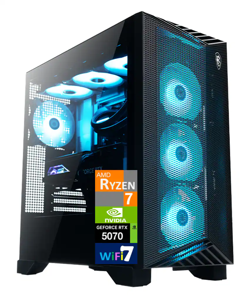 AMD Ryzen 7  
NVIDIA GeForce RTX 5070  
WiFi 7
