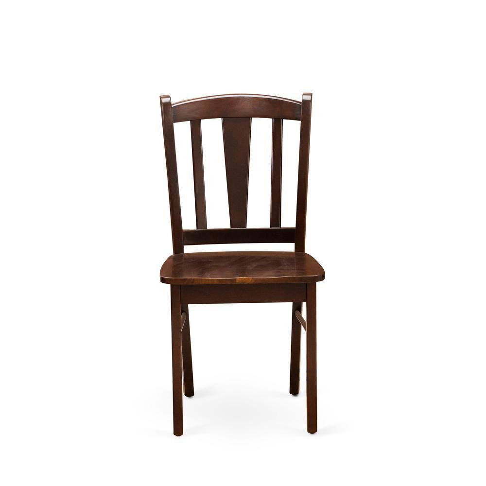 Alt View 1. East West Furniture - DLC-OAK-W Dublin Dining room Chair with Wood Seat - Set of 2 - Brown.