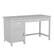 Front. Martha Stewart - Hutton Gray Shaker Style Home Office Desk with Storage - Gray Frame/Brushed Nickel Hardware.