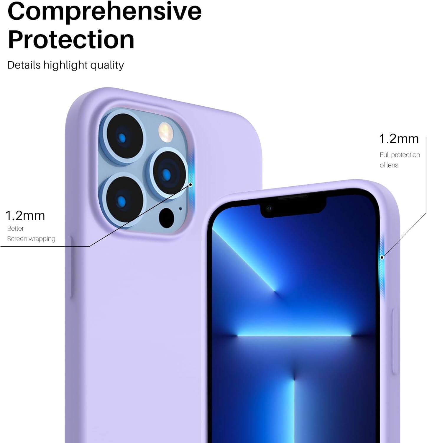 Comprehensive Protection Details highlight quality 1.2mm Full protection of lens 1.2mm Better Screen wrapping