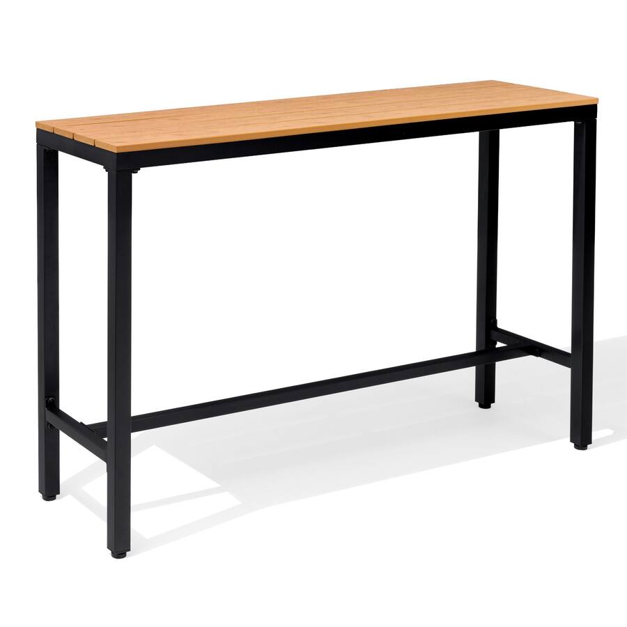 Crestlive Products Rectangle Outdoor Bar Table with Waterproof Top and ...
