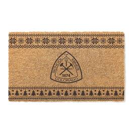 Jardine - Colorado School of Mines Orediggers 18" x 30" Holiday Coir Doormat - Brown
