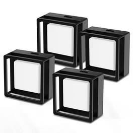 Jandcase - 4-Pack 1W Plug-in Night Light, 3000K Warm Glow, Compact Philips-Style Design, 0-100%, Dusk-to-Dawn Sensor - Black