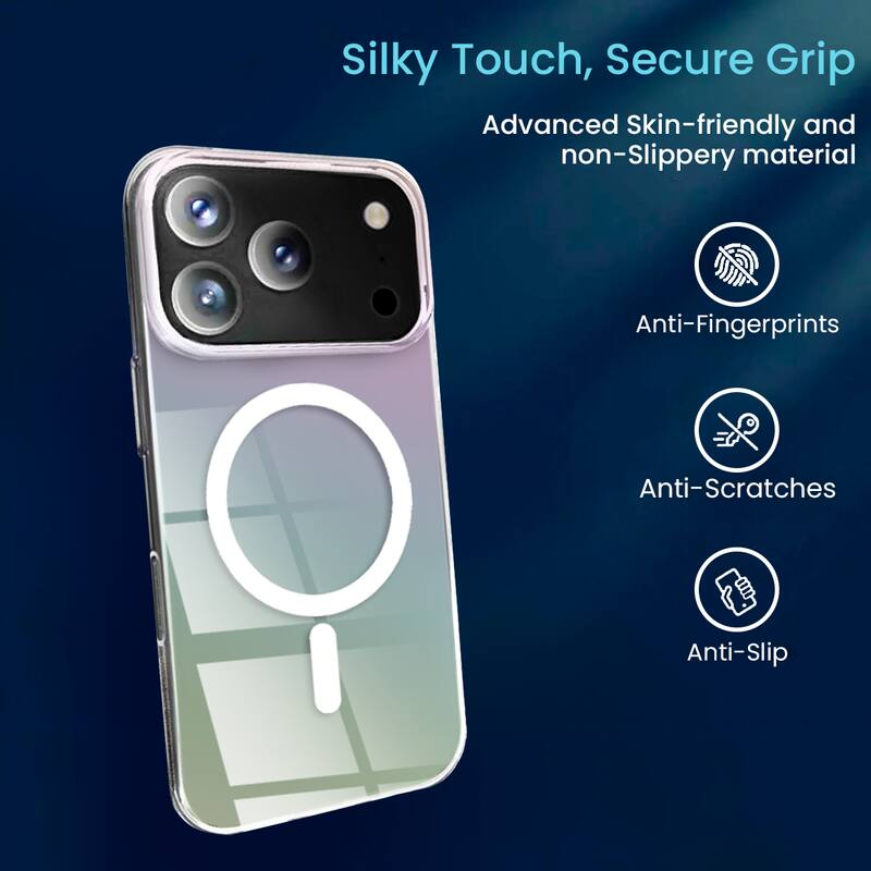 Silky Touch, Secure Grip

Advanced Skin-friendly and non-Slippery material

- Anti-Fingerprints
- Anti-Scratches
- Anti-Slip