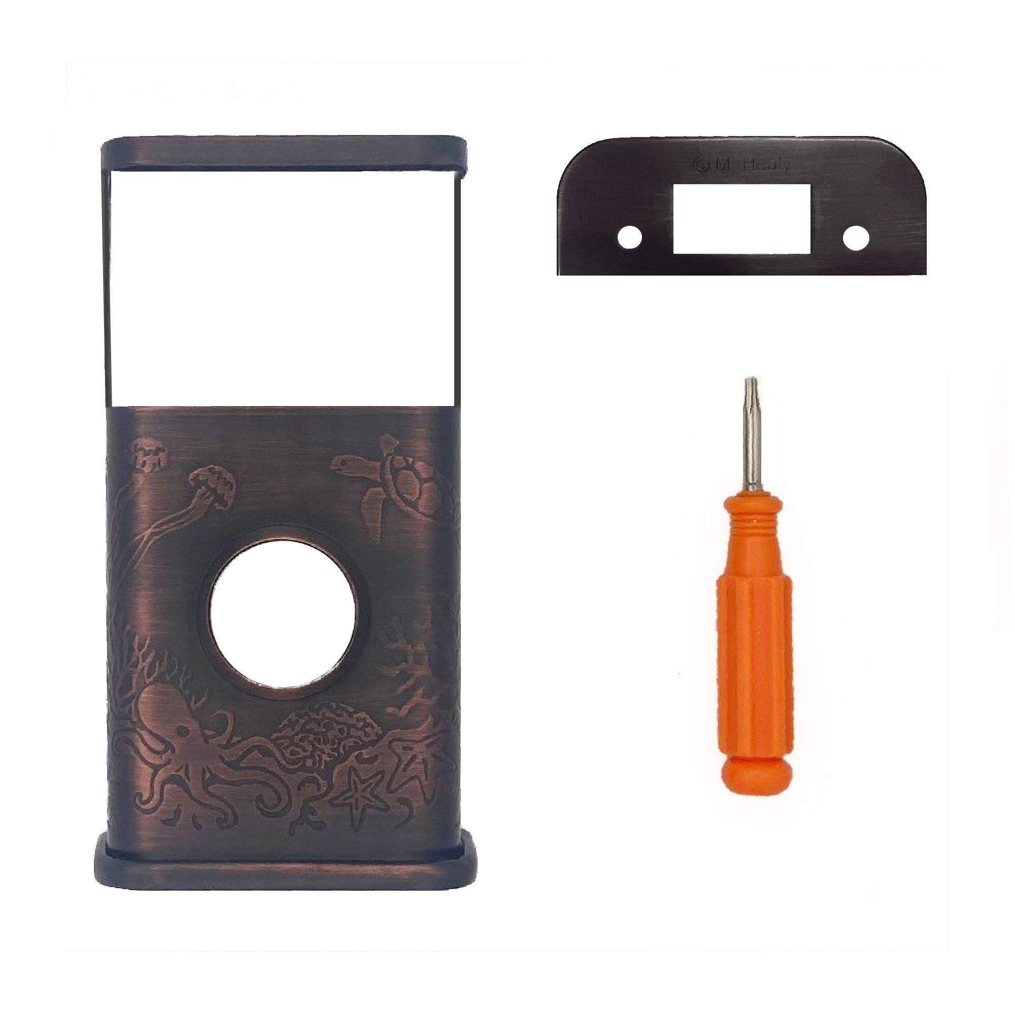 Back. Michael Healy - Coastal Video Doorbell Cover (Ring 2nd Gen) - Oiled Bronze.