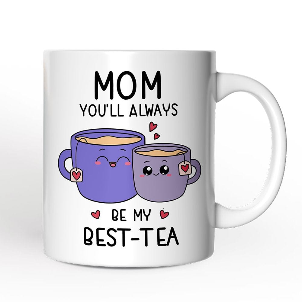 OrnamentallyYou - Mom Best-Tea Mug, Mother Best Friend Gift From Adults Children - White