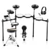 Front. VEVOR - Electric Drum Set, 32 Drum Kits & 480 Sounds Electronic Drum Kit, USB MIDI Supported 8 in Quiet Mesh - Black.