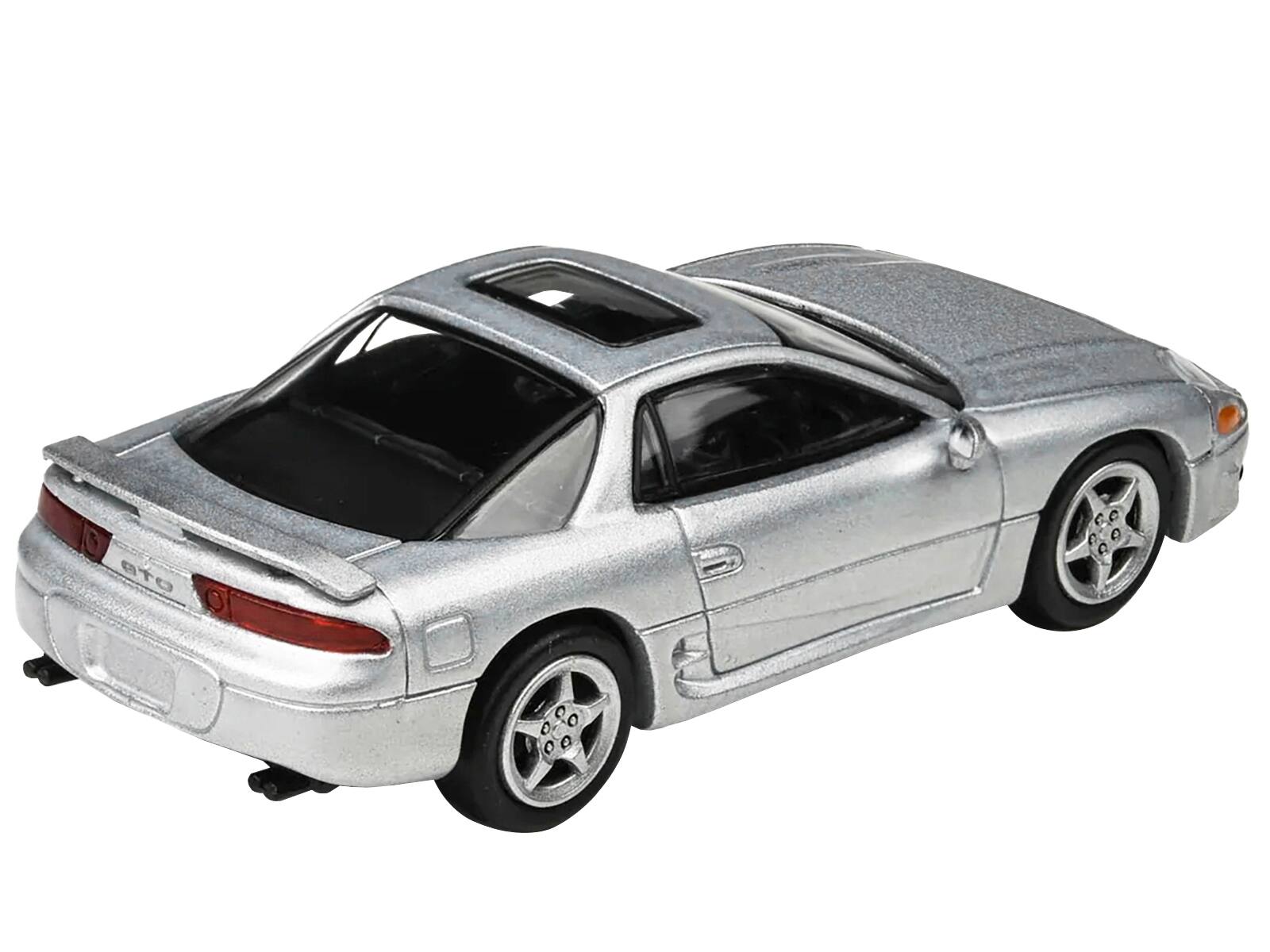 Back. Paragon - Mitsubishi 3000GT GTO Silver Metallic with Sunroof 1/64 Diecast Model Car by Paragon Models - Silver.
