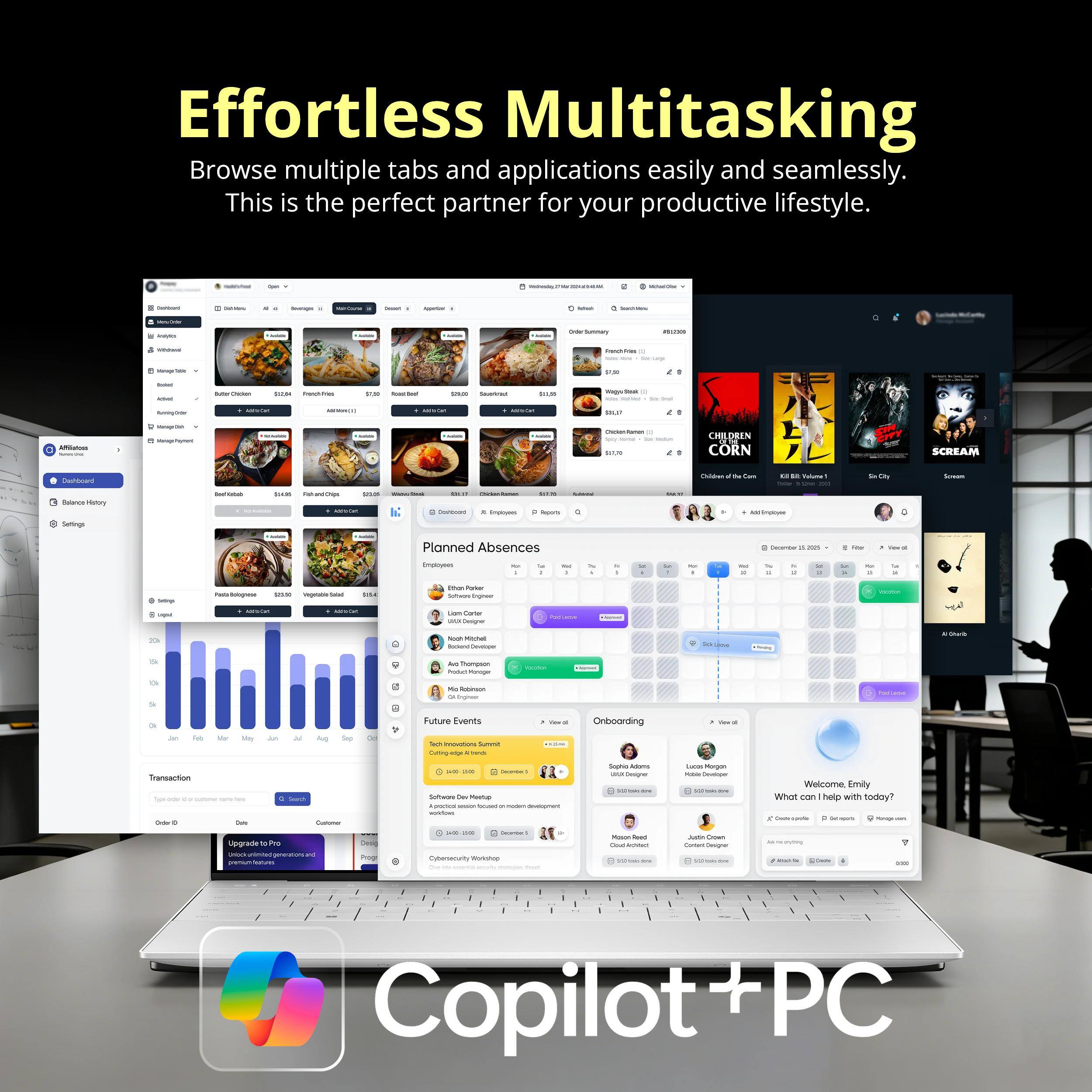 Effortless Multitasking  
Browse multiple tabs and applications easily and seamlessly.  
This is the perfect partner for your productive lifestyle.

makimment  
REGUSTRATIONS  
Whatilled  
Sodium!  
Quinalismy  
Recomages  
Apperian  
Searthou  
Andytes  
OrderSummary  
#101998  
FranchFries  
Manga ta  
Inser  
BINA  
Carten  
SORE FrenchWes  
Acadided  
Saverbaut  
0.1.95  
funning Order  
ARTISTRY  
ADDROWN  
AMERICANT  
ARTIFICIAL  
$0.57  
Affifatoss  
Manga-Dish Torogetamet  
CHILDREN CORN  
SCREAM  
Dashboard Calories Hotory Setings  
heationat  
Rahand-Chips  
WalnerStock  
Comments inpoyles  
$17.55 Reports  
Children the Com 18 Volume vie Semar 201 Aditrokyer  
City  
Scream  
Planned Absences  
December 200  
Employees  
serving  
hacadologiese me Vegetable fated  
Fiber Natur Coffeirs Orgineer  
MUN