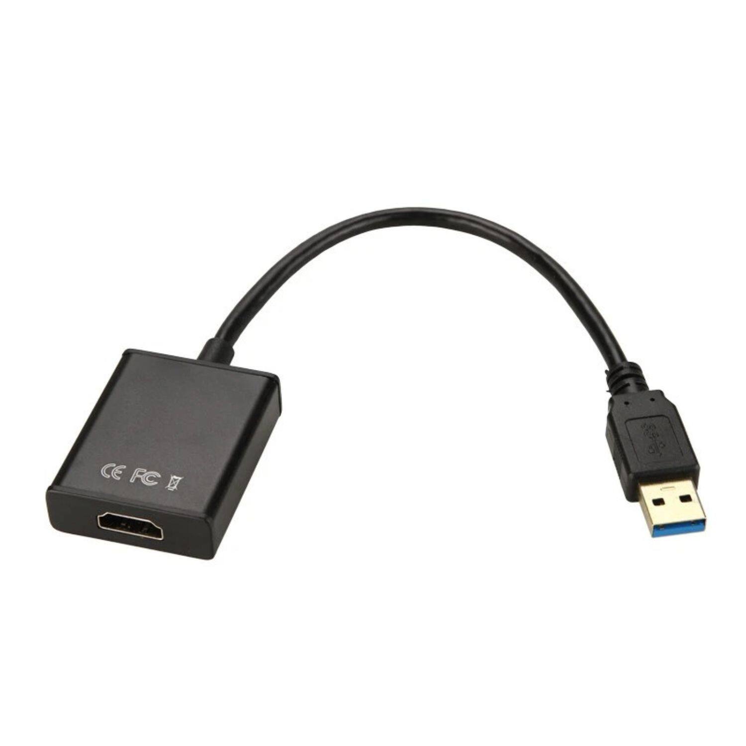 Left. Stock Preferred - USB 3.0 to HDMI Adapter - Black.