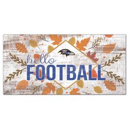 Fan Creations - Baltimore Ravens 6'' x 12'' Hello Football Wall Art - White