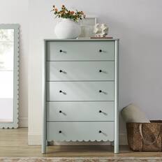 Front. Modway - Emmeline Scalloped 5-Drawer Chest by Modway - Sage.