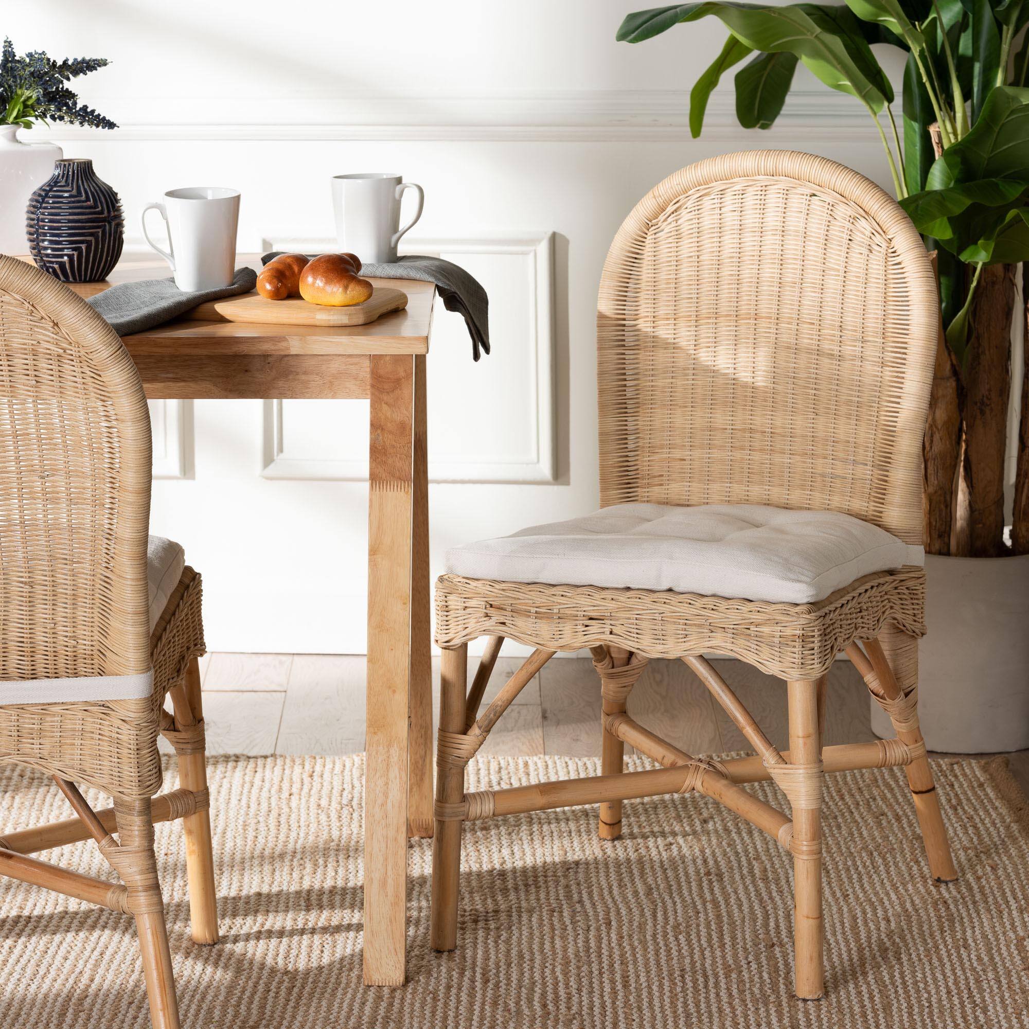 Alt View 4. bali & pari - Bilu Bohemian Natural Rattan Dining Chair - Natural.