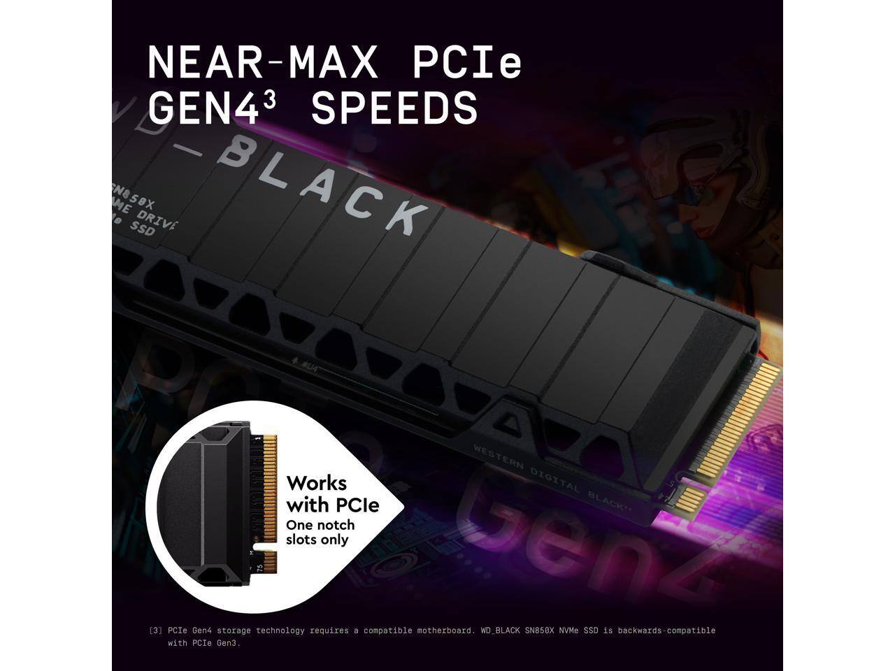 SanDisk WD_BLACK 2TB SN850X NVMe SSD 7300 MB/s, PS5, Gen4, M.2