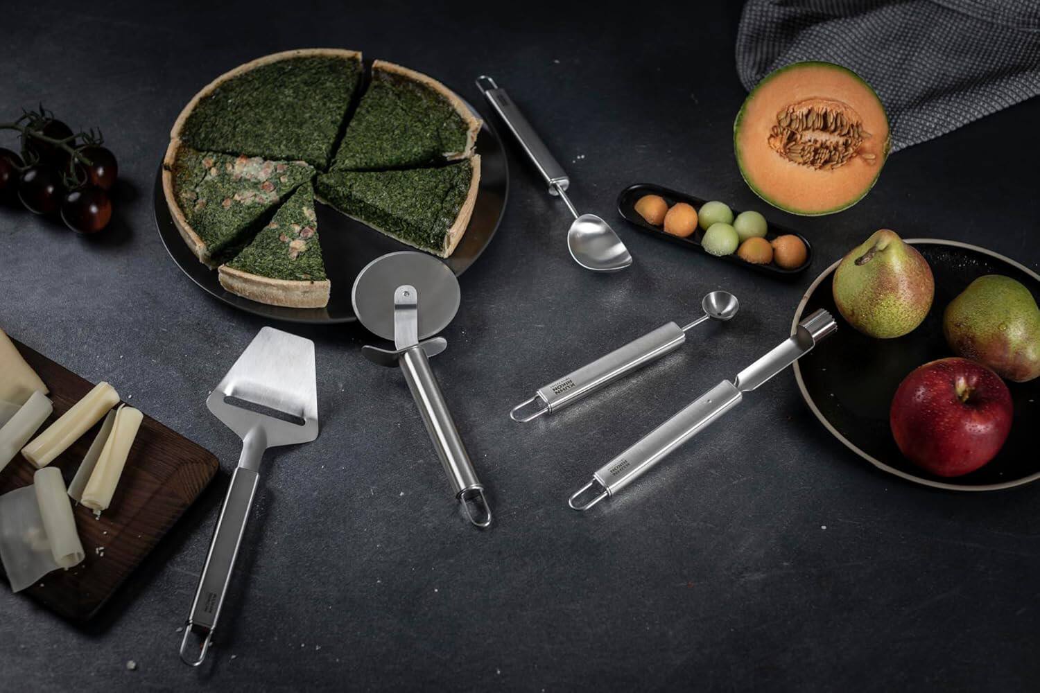 Alt View 1. Kuhn Rikon - Essential Melon Baller with Stainless Steel Scoop for Melon, Fruit & Cookie Dough - Silver.