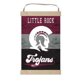 Jardine - Arkansas Little Rock Trojans Reversible Retro Logo Banner Sign - Maroon