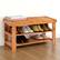 Alt View 11. Costway - 3 Tier Bamboo Shoe Rack Bench Storage Shelf Organizer Entryway Home Furni - Natural.