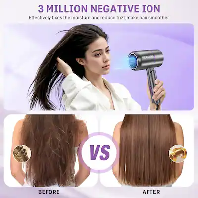 NEXPURE 1300W Ionic Hair Dryer Blow Dryer with Nozzle Lightweight NEXPURE 1300W Ionic Hair Dryer Blow Dryer with Nozzle Lightweight