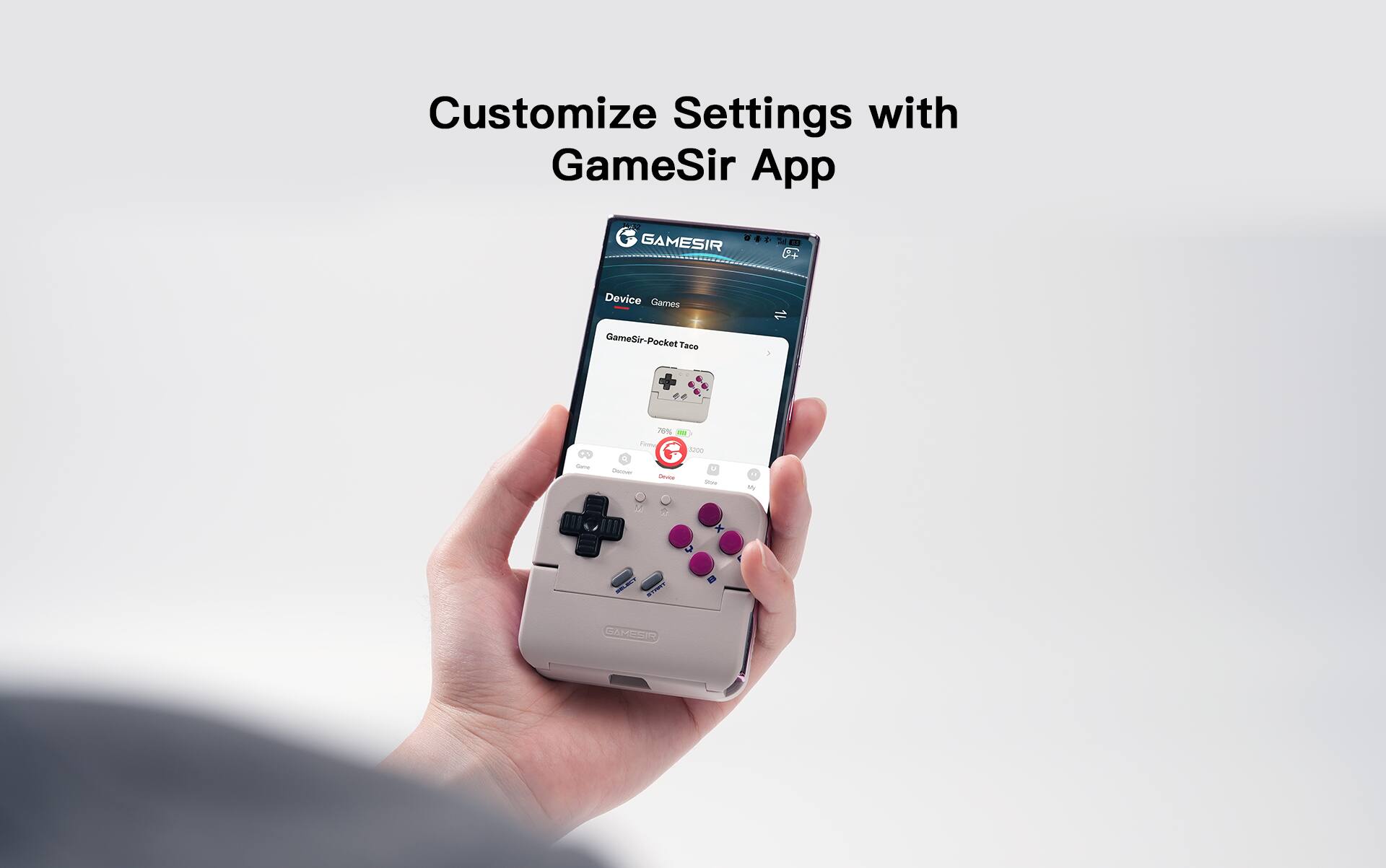 Customize Settings with GameSir App

A5 G GAMESIR T n F Device Games GameSir-Pocket Taco 78% I Firna 1200 - Oecoual Devie - 5 SAMESIR