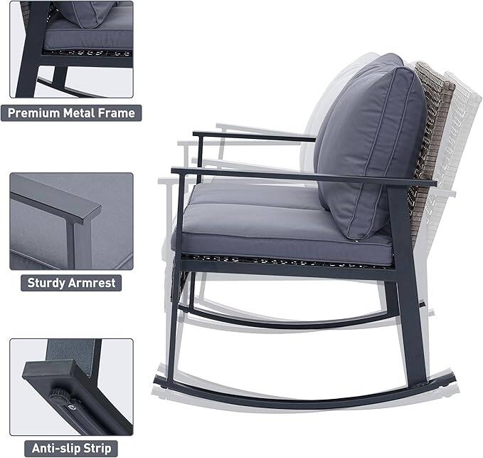 Premium Metal Frame  
Sturdy Armrest  
Anti-slip Strip