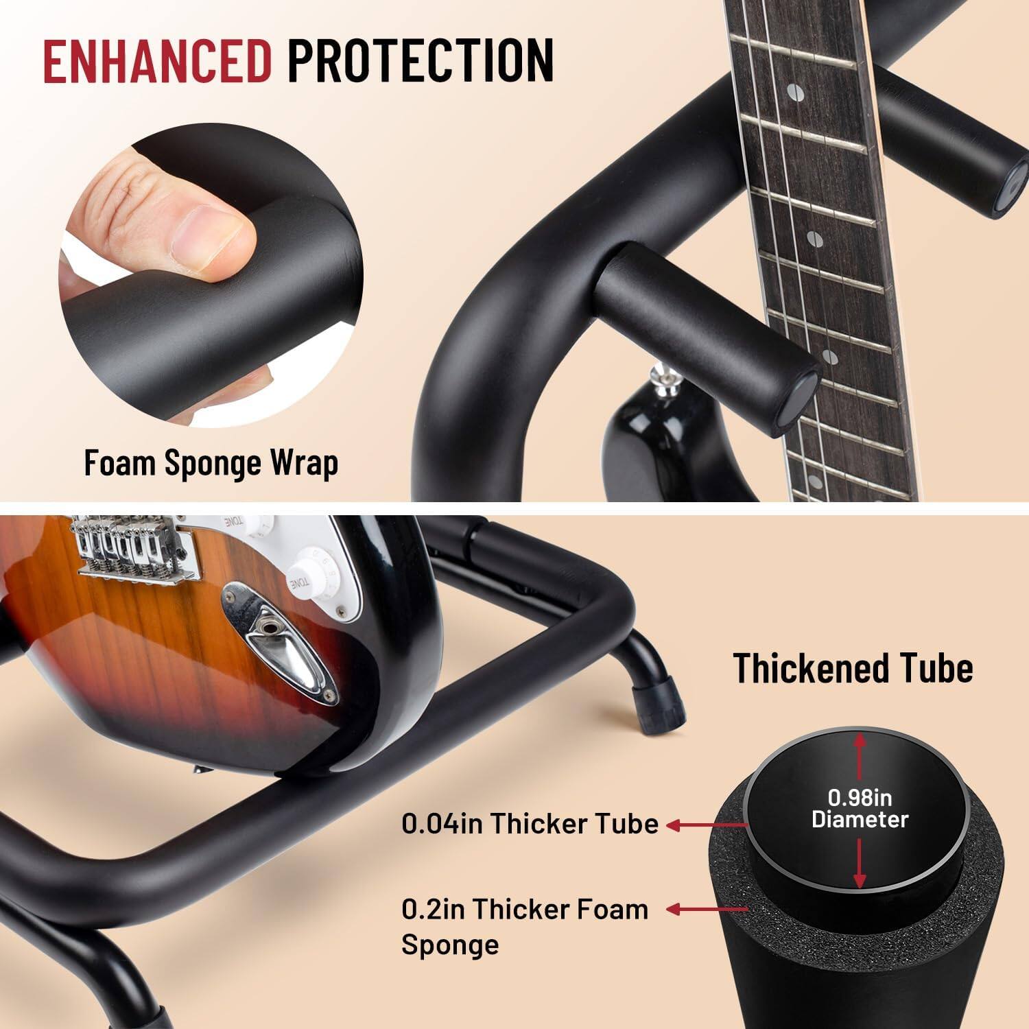 ENHANCED PROTECTION

Foam Sponge Wrap

Thickened Tube

0.04in Thicker Tube

0.98in Diameter

0.2in Thicker Foam Sponge