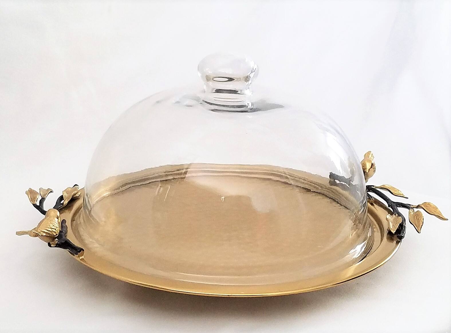 Alt View 1. Jiallo - Songbird dome - 12" Wide 8" High - Gold.
