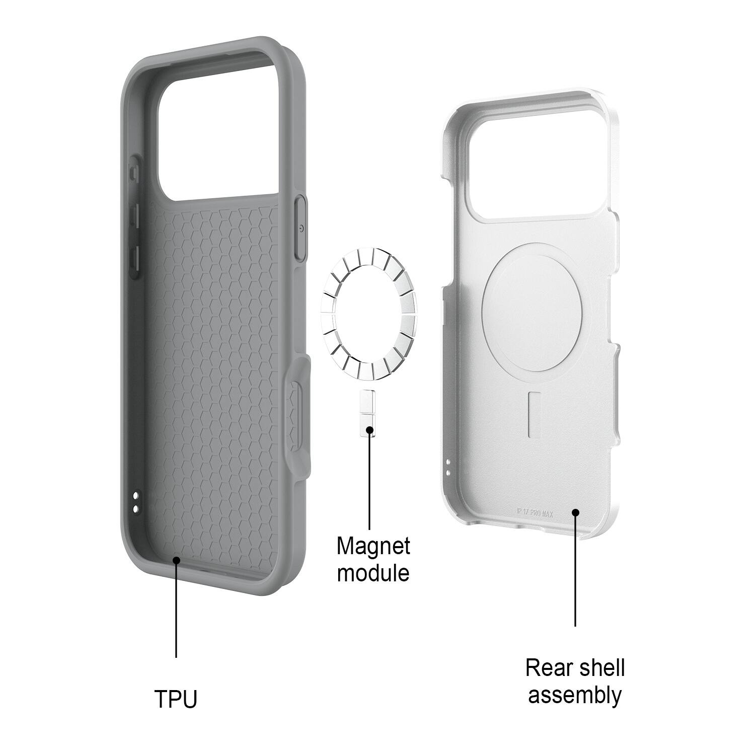 F 1PR0HAX P90 BAZ  
Magnet module  
TPU  
Rear shell assembly