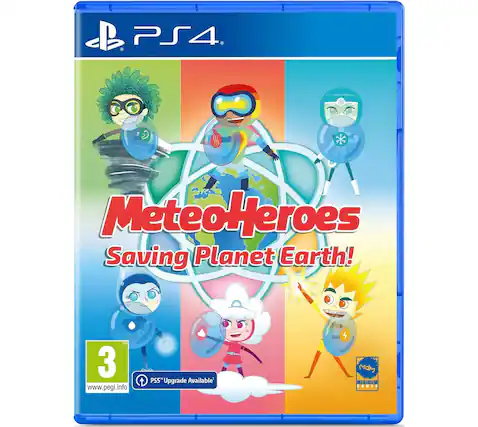 PS4. MeteoHeroes Saving Planet Earth! IM 3 t www.pegi.info PS5" Upgrade Available 4 MdM MERIDIEM - E (Everyone)