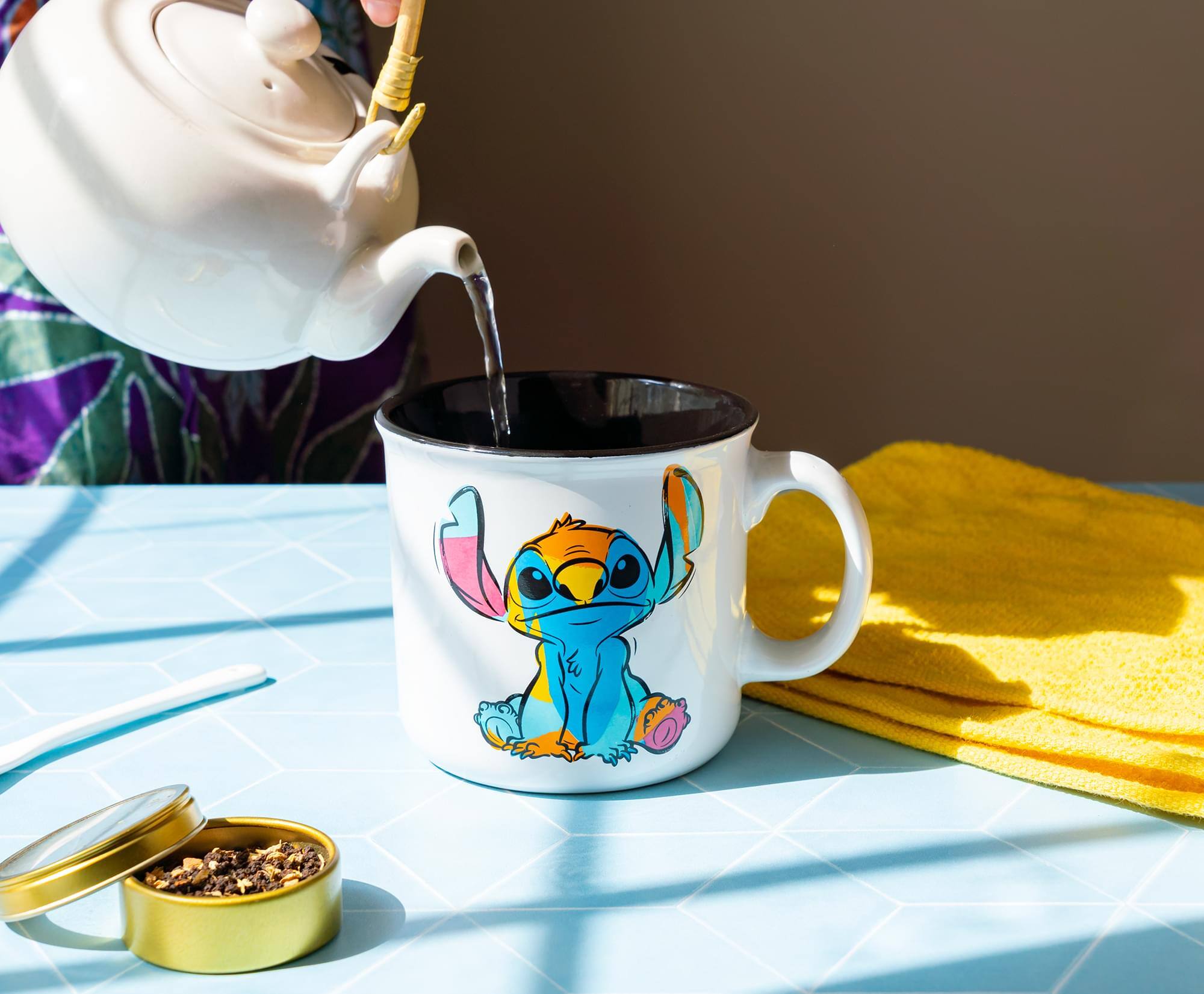 Alt View 4. Silver Buffalo - Disney Lilo & Stitch "Ohana" Ceramic Camper Mug | Holds 20 Ounces - Multi-Colored.