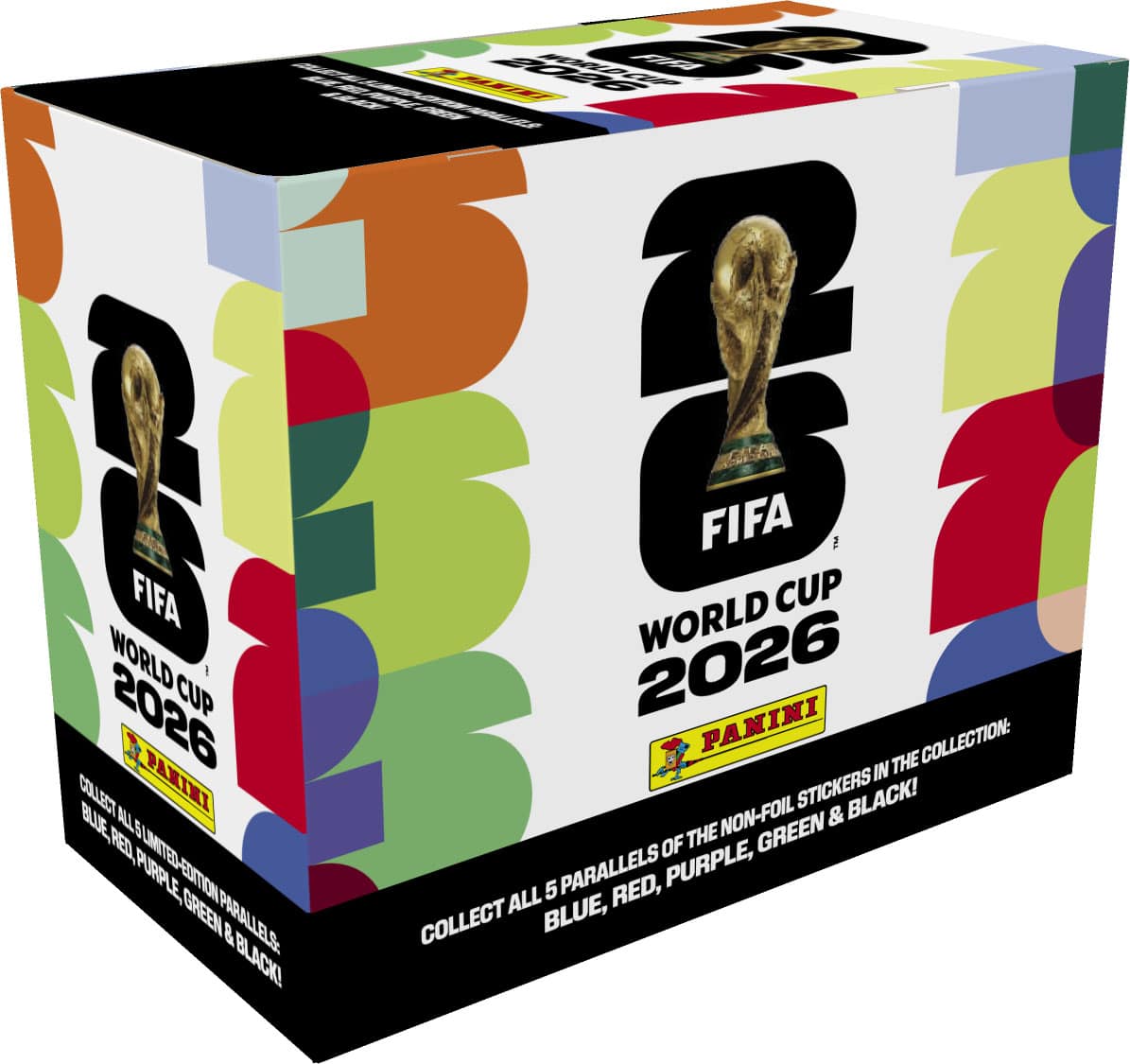 FIFA WORLD CUP 2026 PANINI

COLLECT ALL 5 PARALLELS OF THE NON-FOIL STICKERS IN THE COLLECTION: BLUE, RED, PURPLE, GREEN & BLACK!