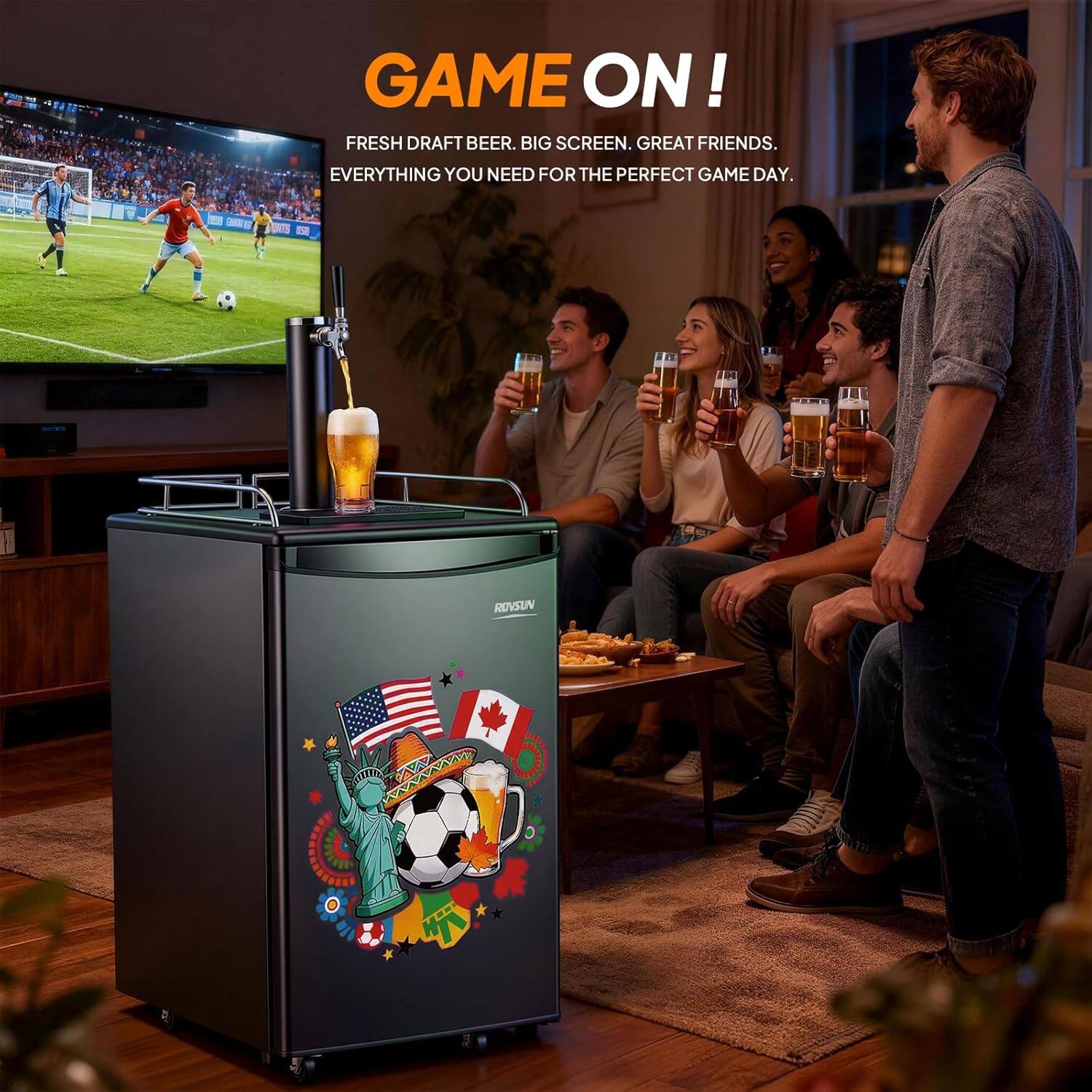 GAME ON! FRESH DRAFT BEER. BIG SCREEN. GREAT FRIENDS. EVERYTHING YOU NEED FOR THE PERFECT GAME DAY.