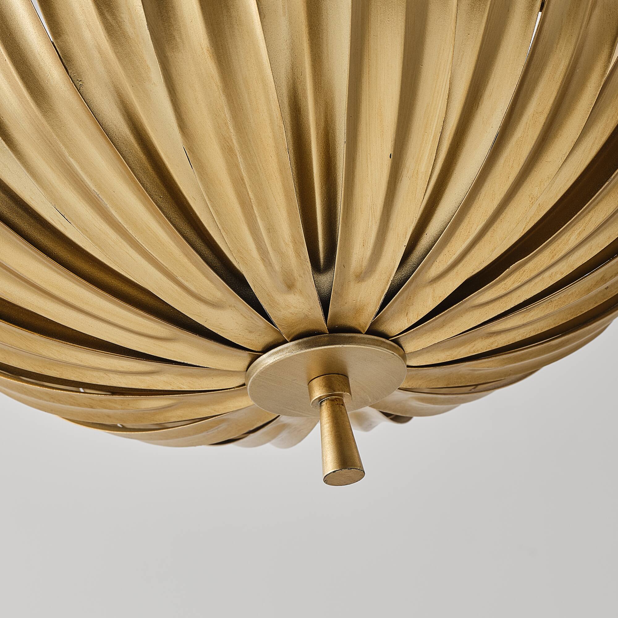 Alt View 7. Parrot Uncle - 23.6 Inch Modern Flower 6 Light Ceiling Hanging Fixture with Adjustable Chain Pendant - Gold.