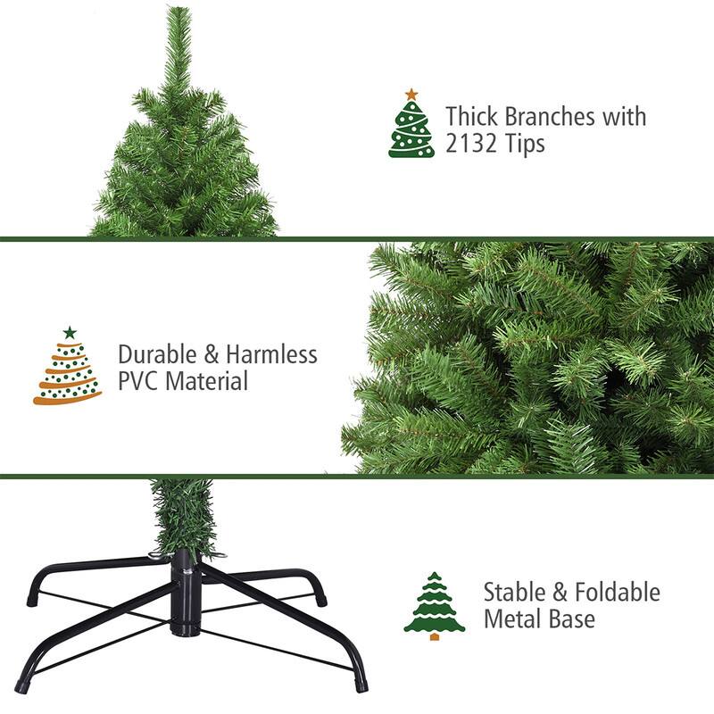 Thick Branches with 2132 Tips  
Durable & Harmless PVC Material  
Stable & Foldable Metal Base