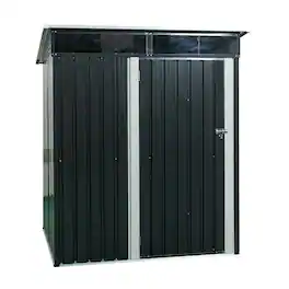 Mondawe - 5ft x 3ft Outdoor Metal Storage Shed - Black