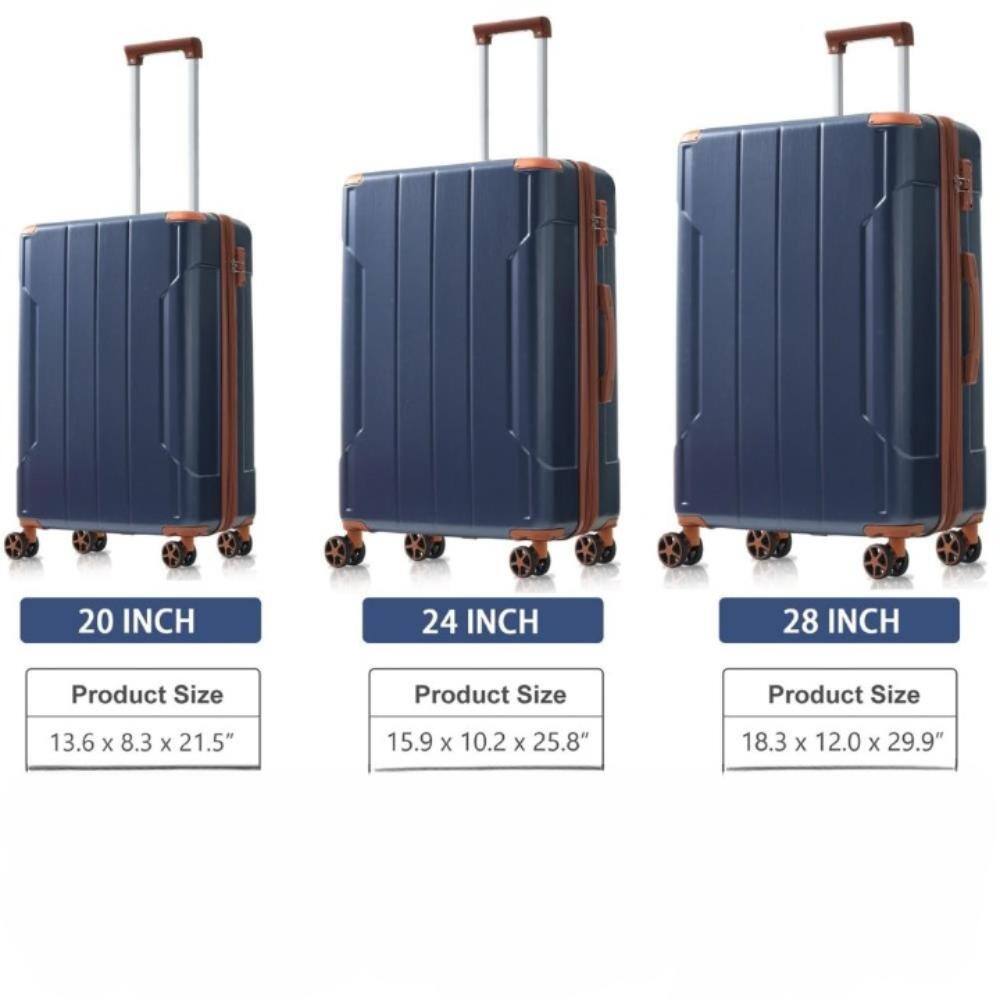 20 INCH  
Product Size: 13.6 x 8.3 x 21.5"  

24 INCH  
Product Size: 15.9 x 10.2 x 25.8"  

28 INCH  
Product Size: 18.3 x 12.0 x 29.9"