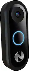 Front. Night Owl - 1080p Wi-Fi Smart Video Doorbell - Wired - Black.