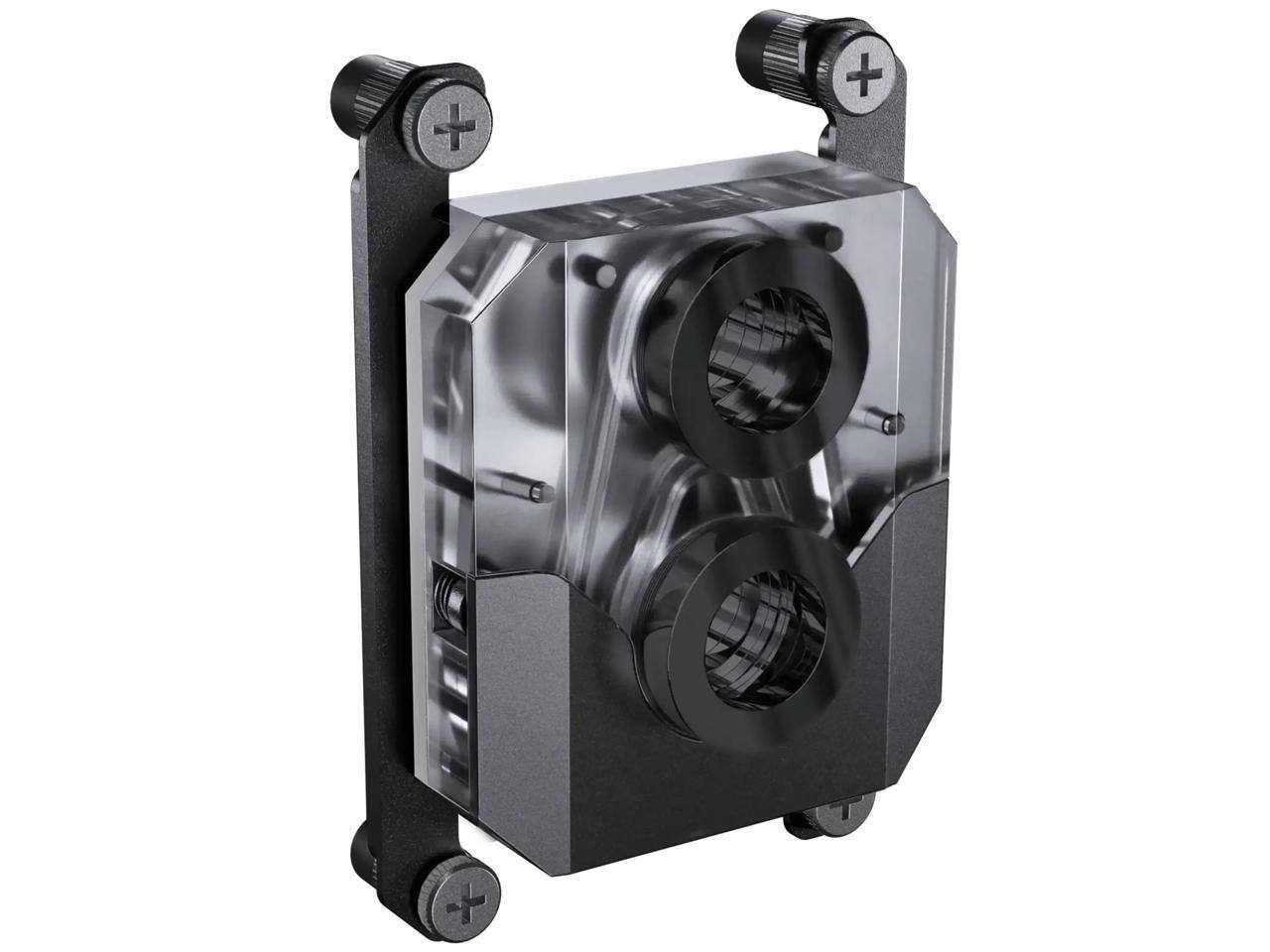 Alt View 4. Phanteks - Phanteks Glacier EZ-Fit 450CPU, Copper Water Block for Intel 1700/AM5, RGB, Black - Black.