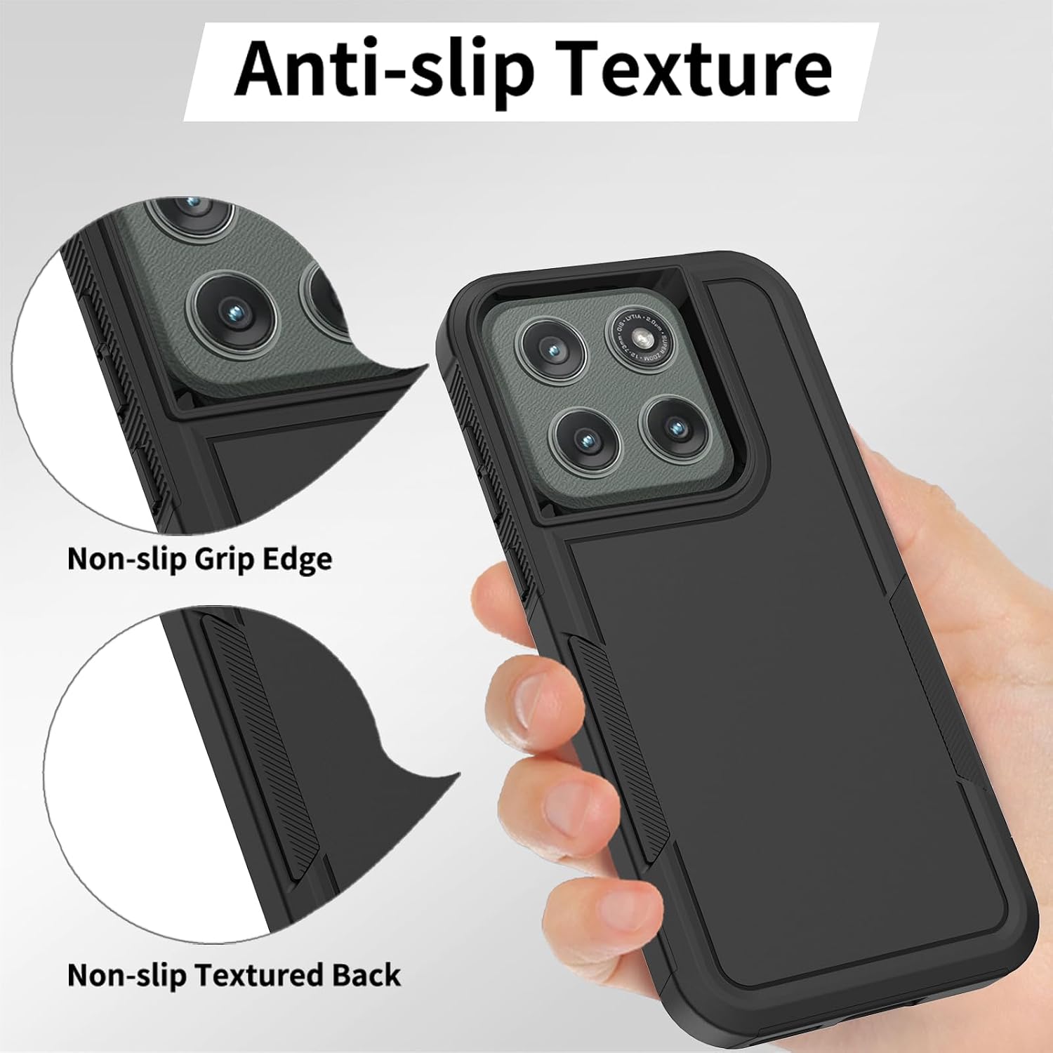 Anti-slip Texture  
Non-slip Grip Edge  
Non-slip Textured Back
