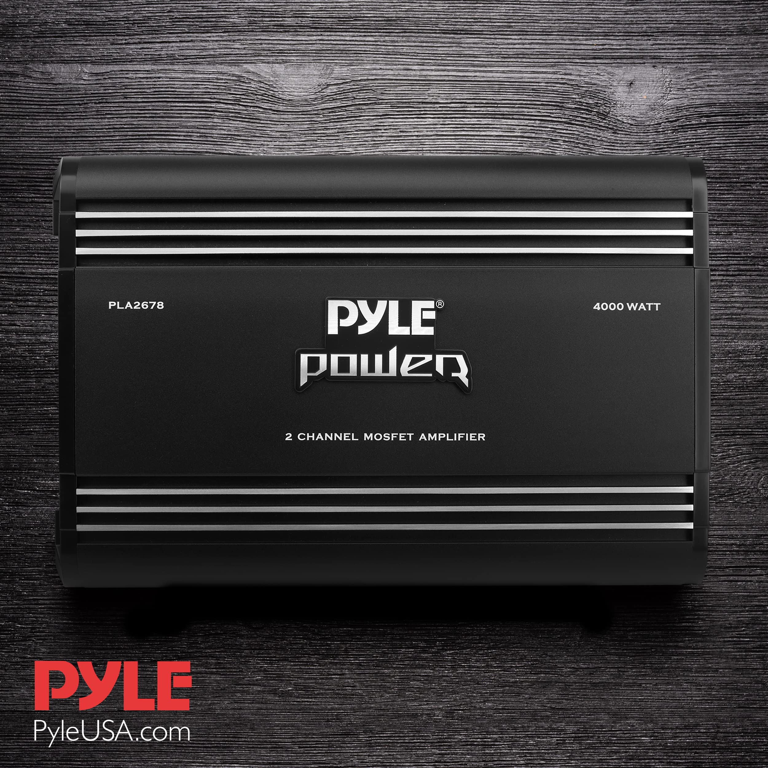 Pyle PLA2678 2 Channel Car Stereo Amplifier 4000W, Bridgeable