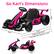 Go Kart's Dimensions
- Width: 29.92"
- Height: 21.06"
- Length (original): 20.87"
- Length (after extension): 24.8"
- Seat width: 11.02"
- Seat height: 8.67"