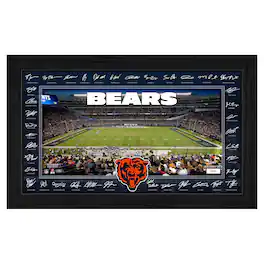Highland Mint - Chicago Bears 12" x 20" 2025 Signature Gridiron Panoramic Framed Photo - Multicolor