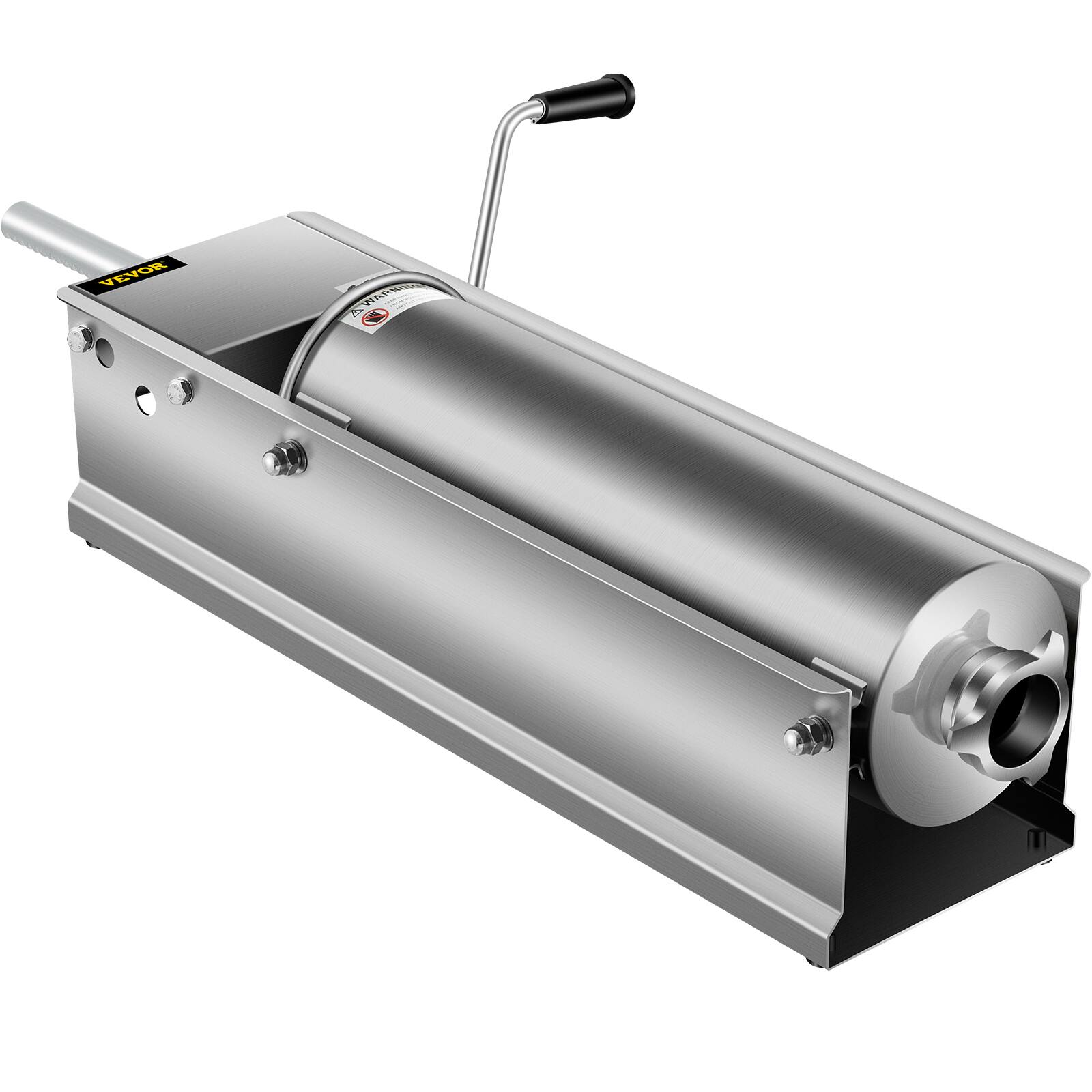 Alt View 5. VEVOR - Manual Sausage Stuffer, 7 L / 15 LBS Horizontal Sausage Machine, Dual-Speed Meat Stuffer, Made of Food-Grade - Silver.