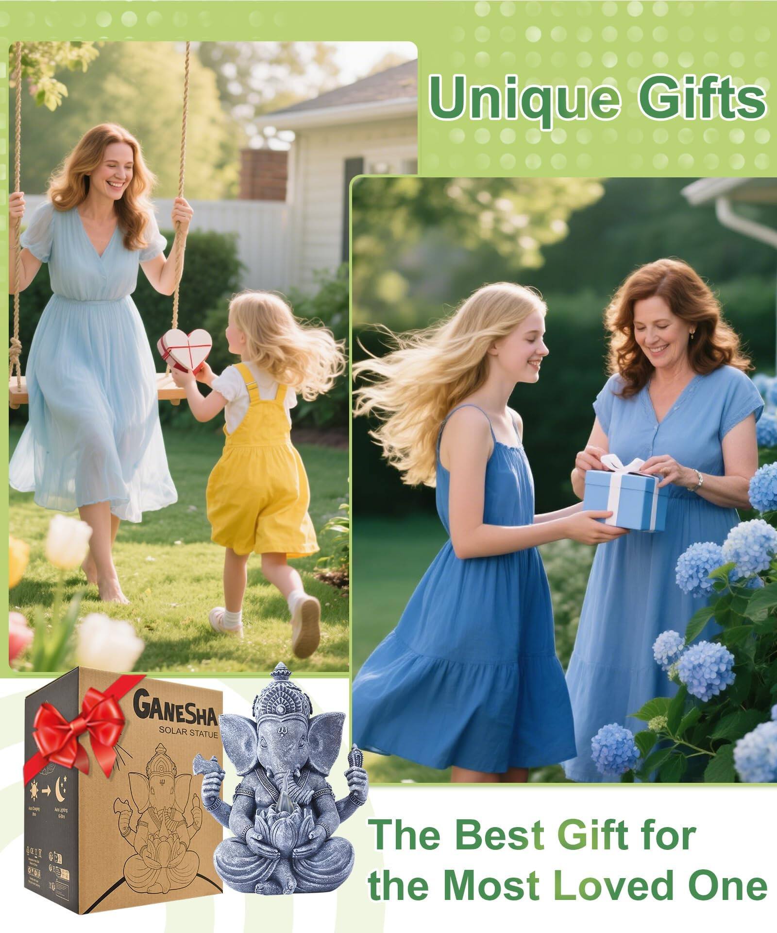 Unique Gifts  
GANESHA SOLAR STATUE J - NP  
The Best Gift for the Most Loved One