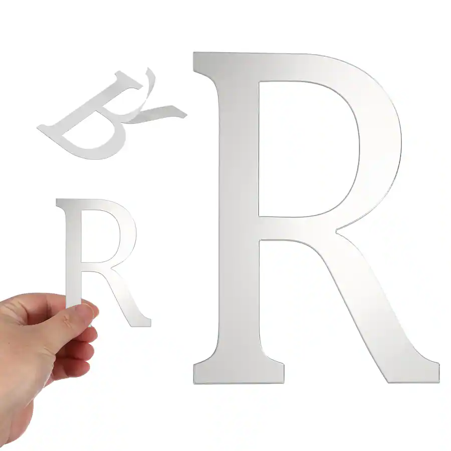 Fragile Sticker Lettering Unique Bargains 3D Alphabet Mirror Wall Sticker, 4