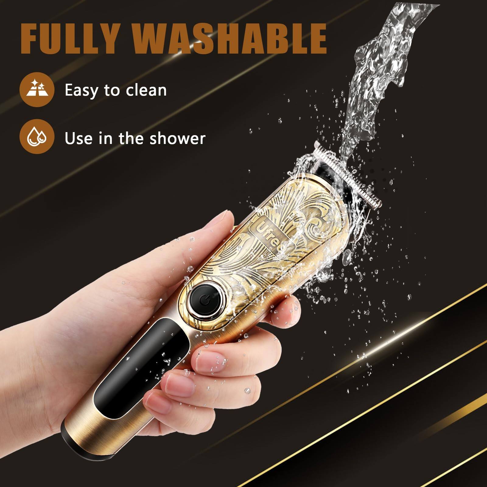 FULLY WASHABLE  
Easy to clean  
Use in the shower