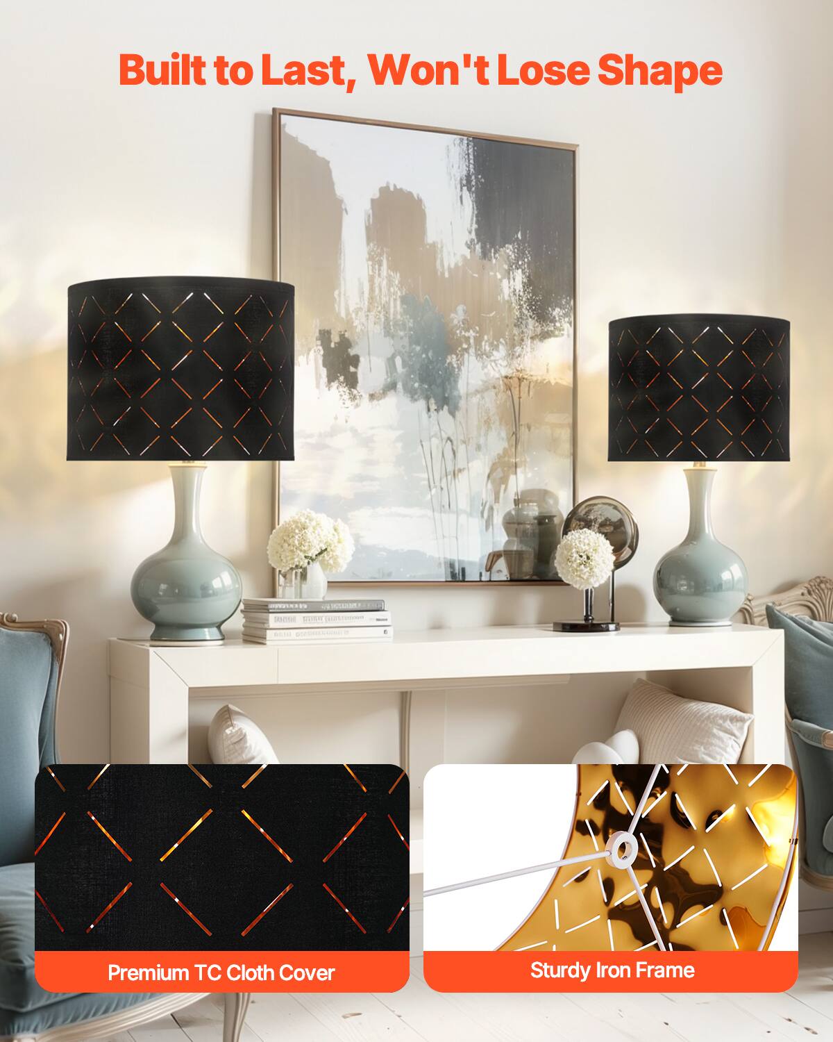 Built to Last, Won't Lose Shape

Premium TC Cloth Cover

Sturdy Iron Frame