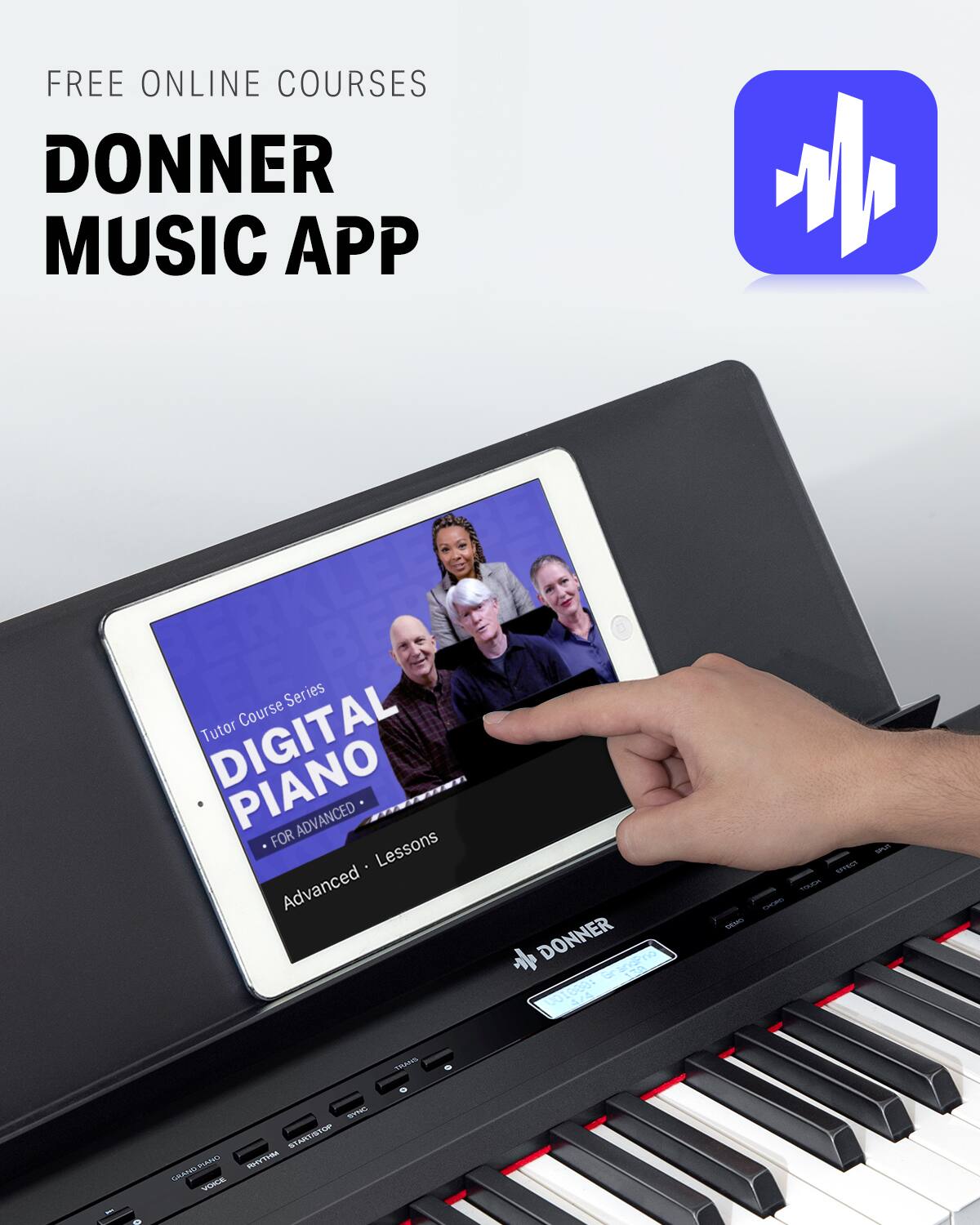 FREE ONLINE COURSES DONNER MUSIC APP ERALEE BEE Series Course Tutor DIGITAL PIANO ADVANCED FOR Lessons Advanced DONNER M2T SEAE
