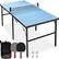 Front. Best Choice Products - Best Choice Products 6x3ft Portable Ping Pong Table Game Set, Folding Table Tennis w/ 2 Paddles, Balls - Light Blue - Light Blue.