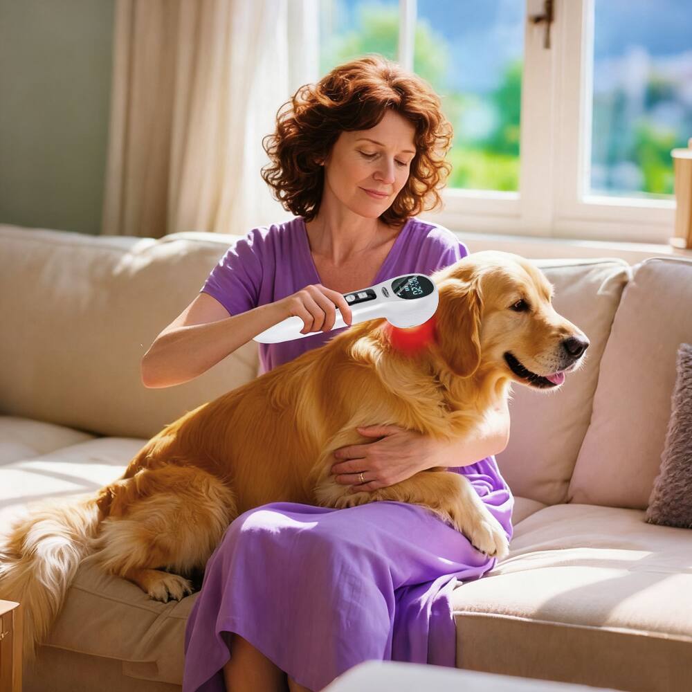 Alt View 5. Morfone - 5 x 808nm + 12 x 650nm Handheld Red Light Therapy Device - Featuring 4 brightness levels and 4 timer settings. - White.